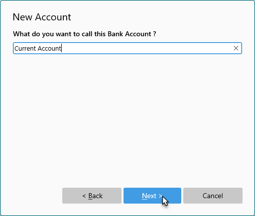 Enter an account name