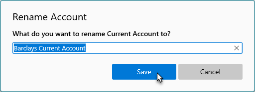 Enter the new name